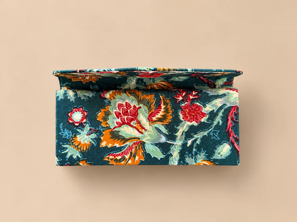 Handblock Sunglasses Case - Gold Petal
