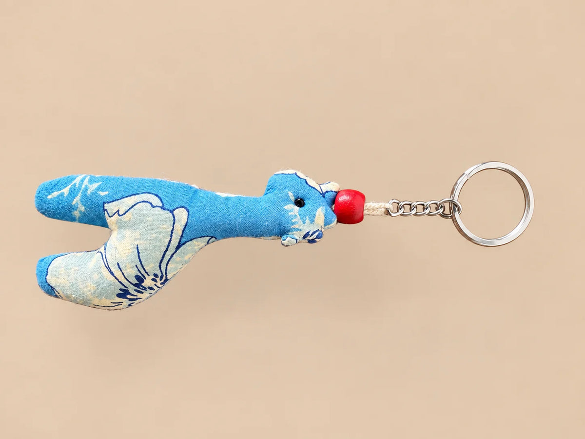 Zero-Waste Keychains - Blue Giraffe