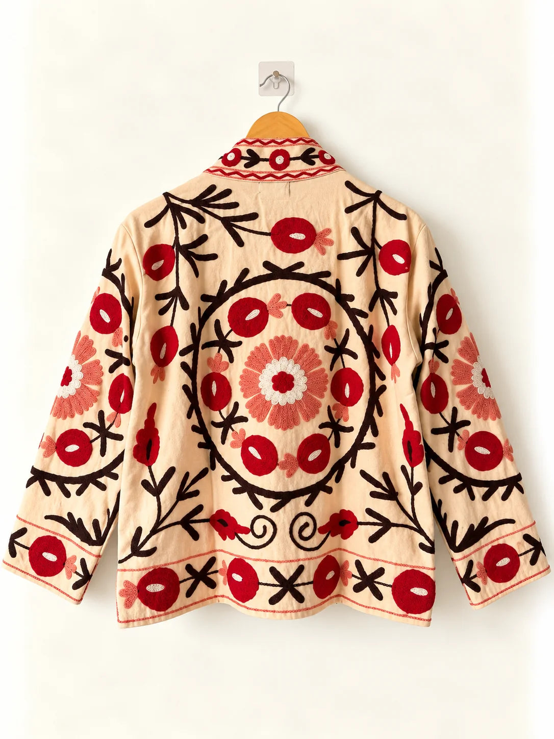 Suzani Canvas Jacket - Espresso Vine (Back)