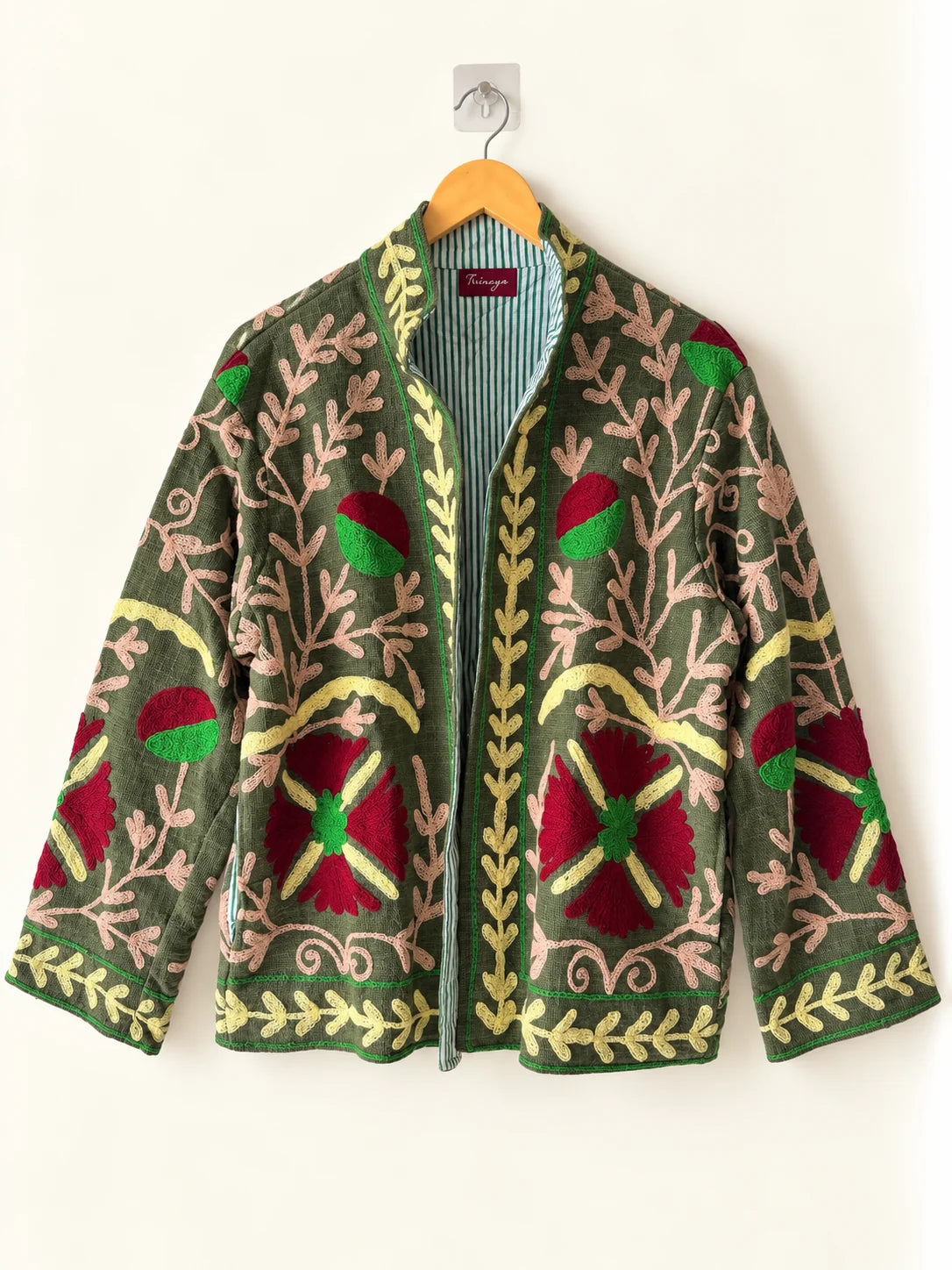 Suzani TNT Jacket - Golden Fern (Front)