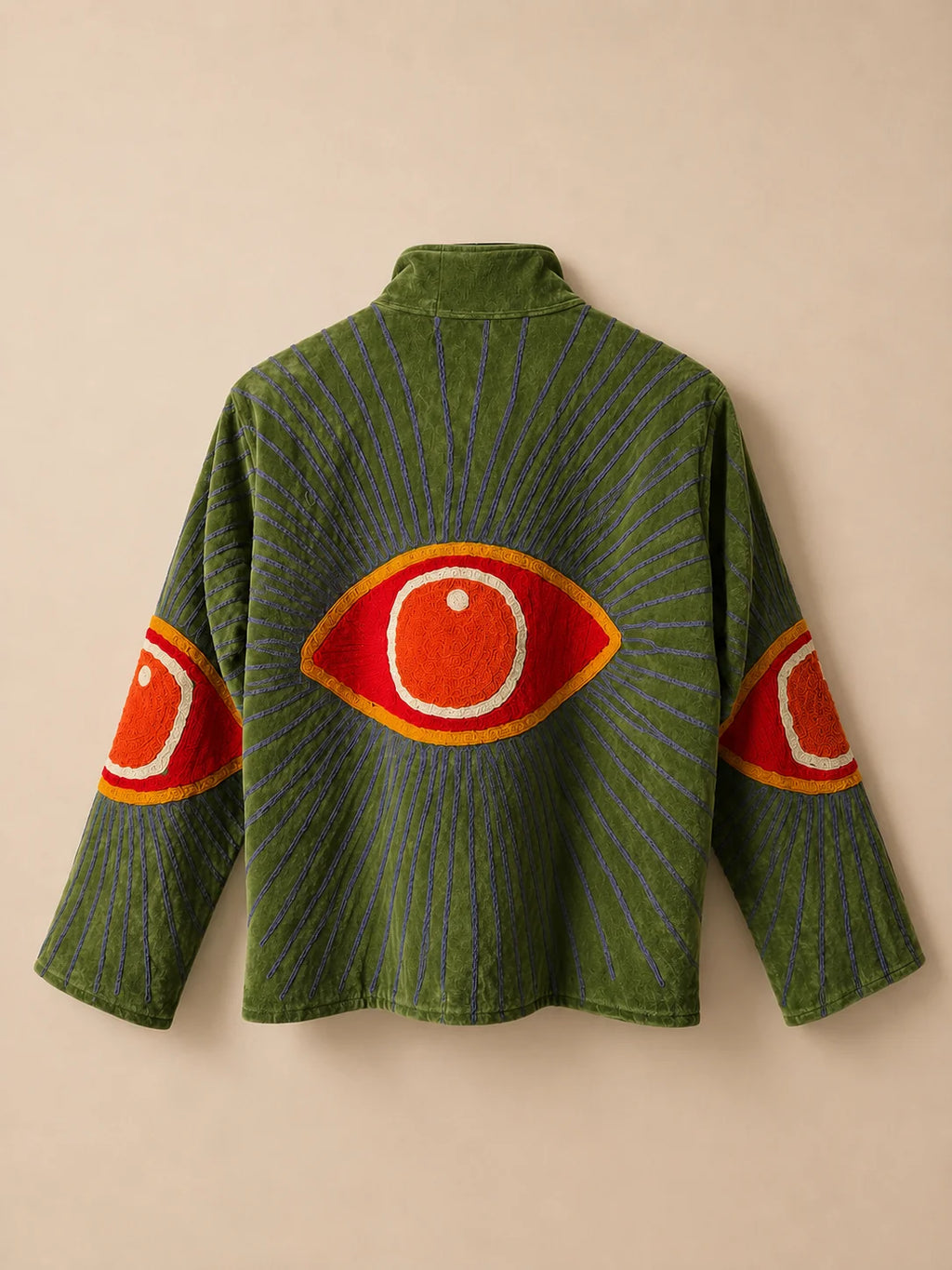 Suzani Velvet Jacket - Marigold Eye (Back)