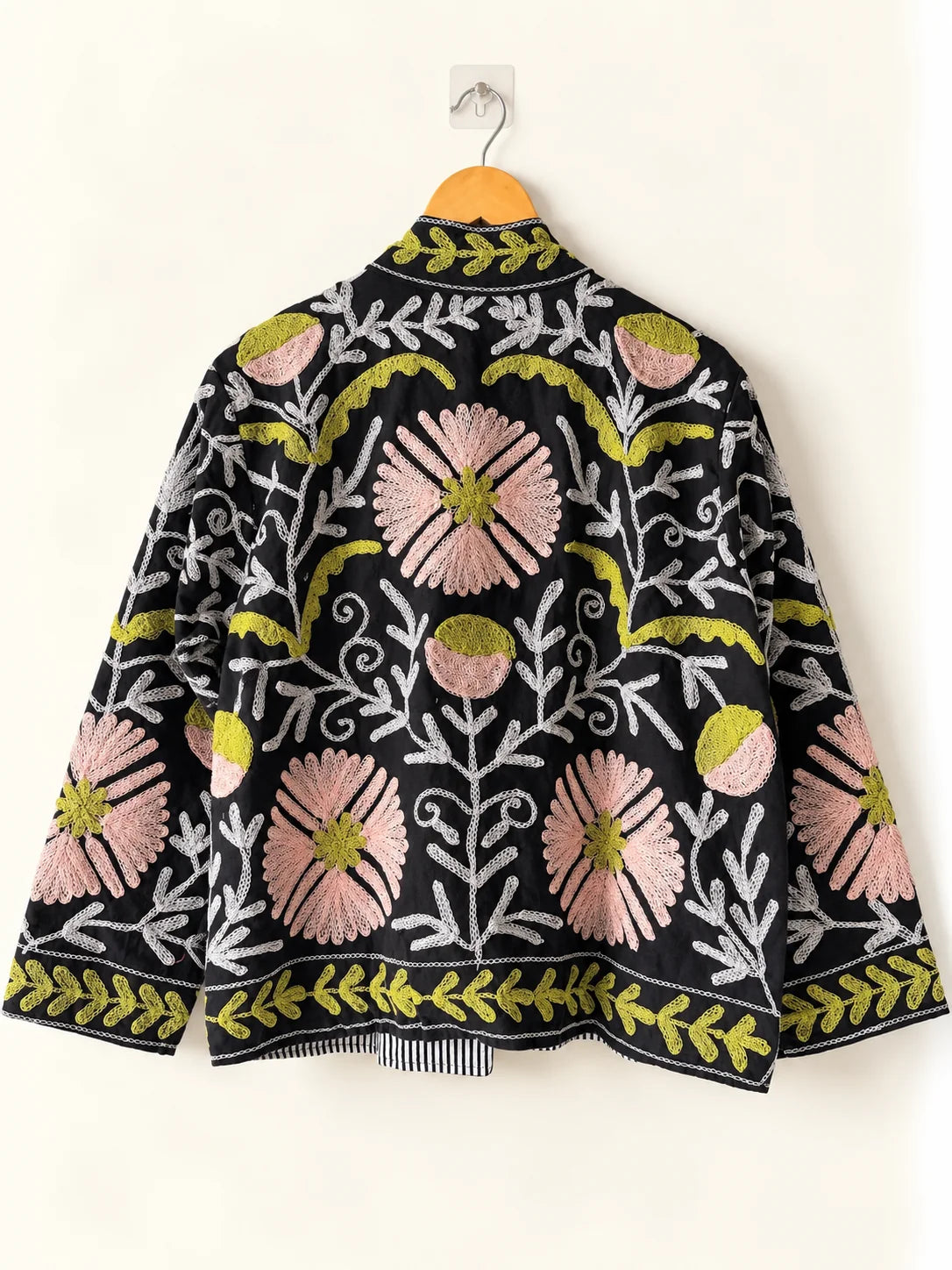 Suzani Canvas Jacket - Midnight Fern (Back)