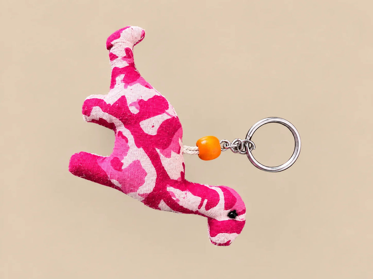 Zero-Waste Keychains - Pink Dino