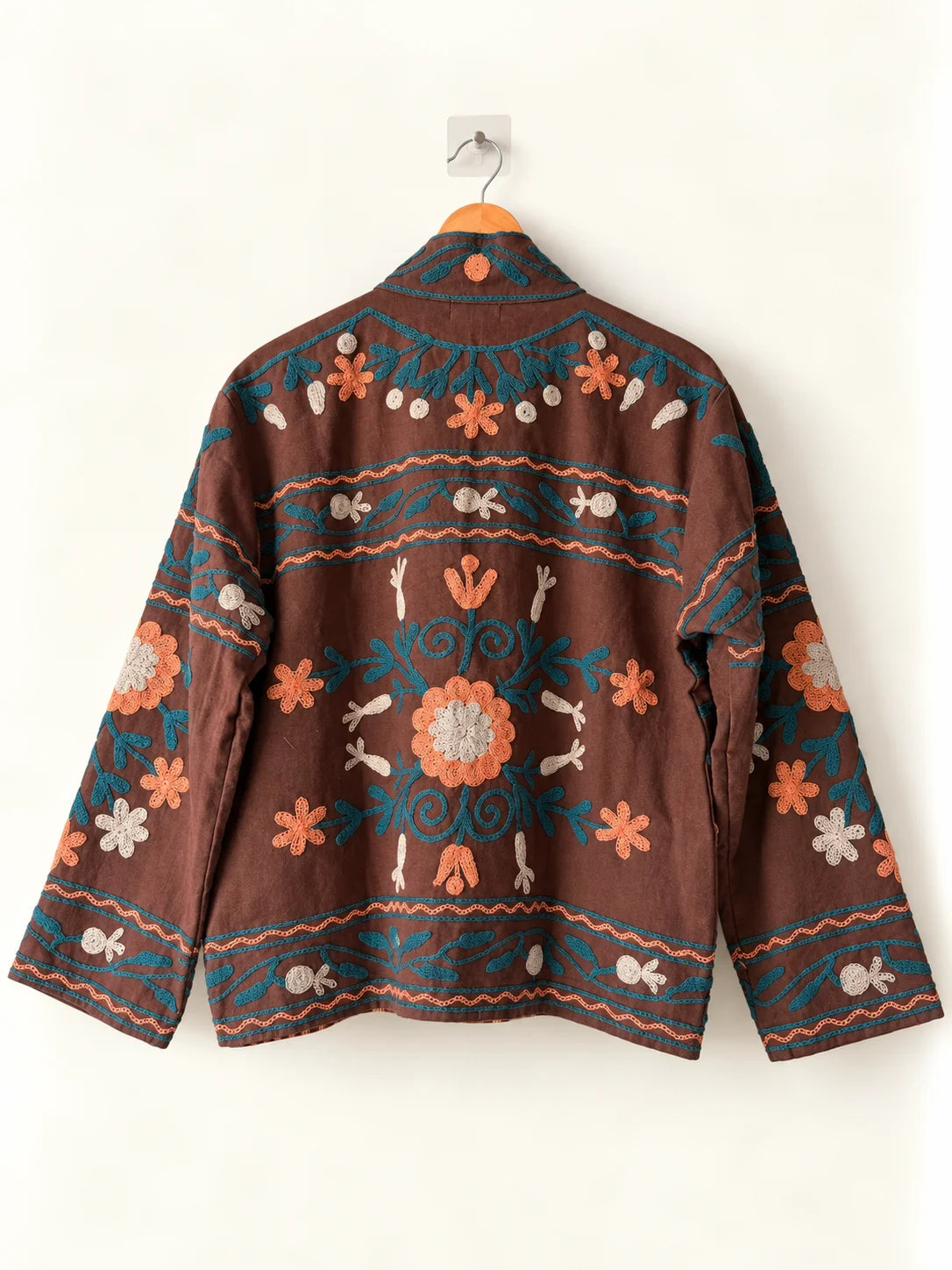 Suzani Canvas Jacket - Plum Orchard (Back)
