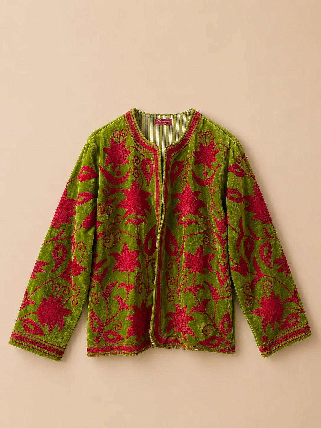 Suzani Velvet Jacket - Rani Bloom (Front)