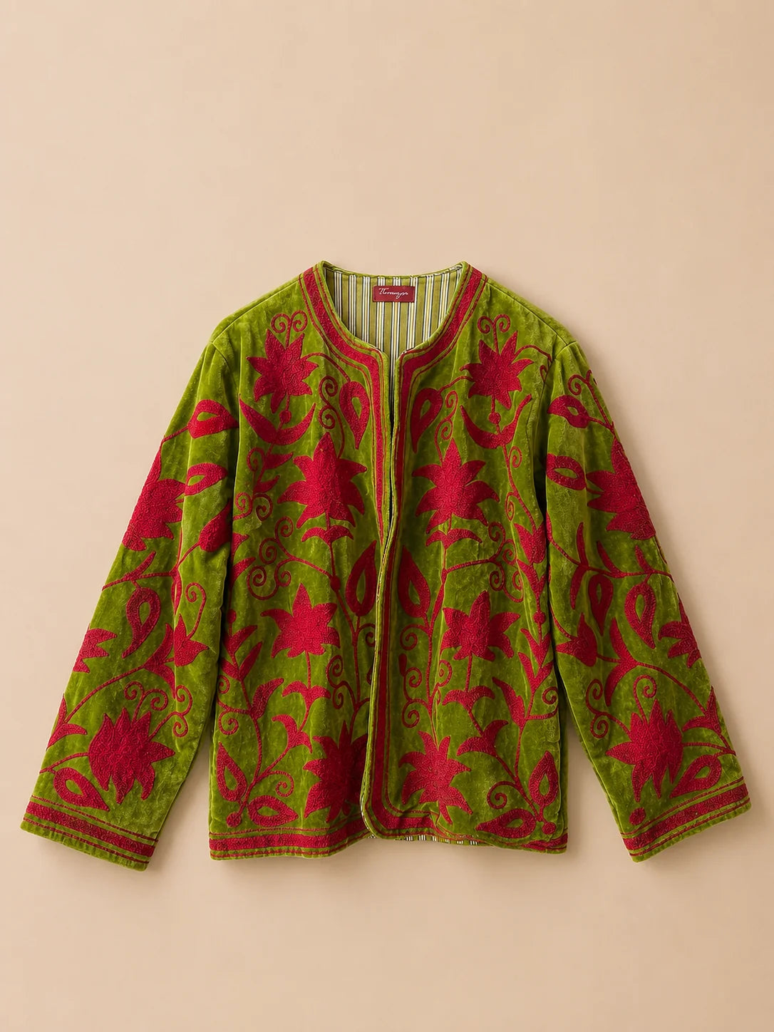 Suzani Velvet Jacket - Rani Bloom (Front)
